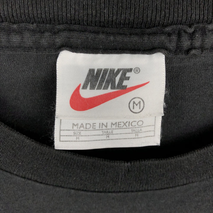 90'S Nike logo print T-shirt, men's size M (approx.) cotton black type Vintage Second Hand