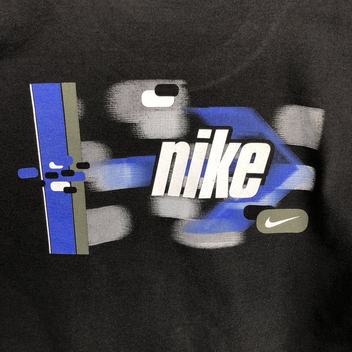 90'S Nike logo print T-shirt, men's size M (approx.) cotton black type Vintage Second Hand
