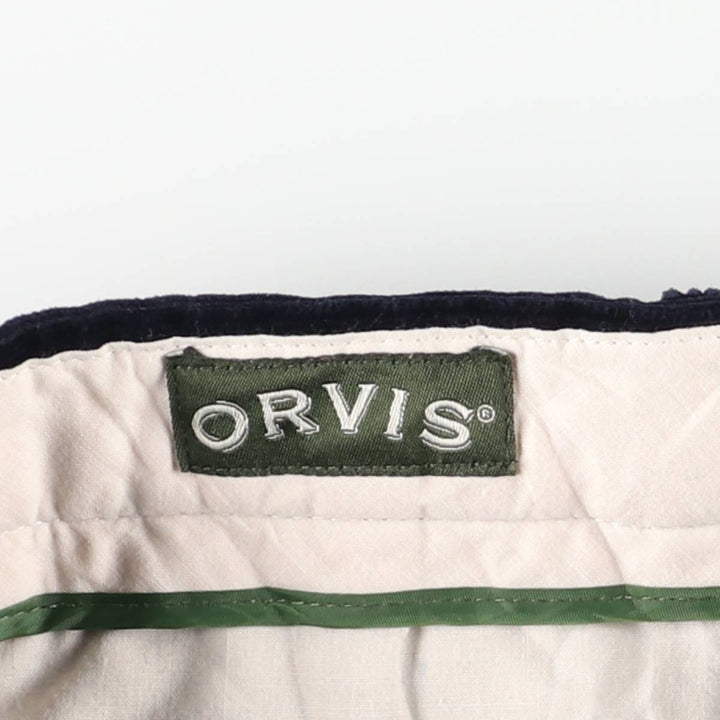2000'S Orvis Brisbane Moss corduroy pants, men's size W34 cotton navy blue type Vintage Second Hand