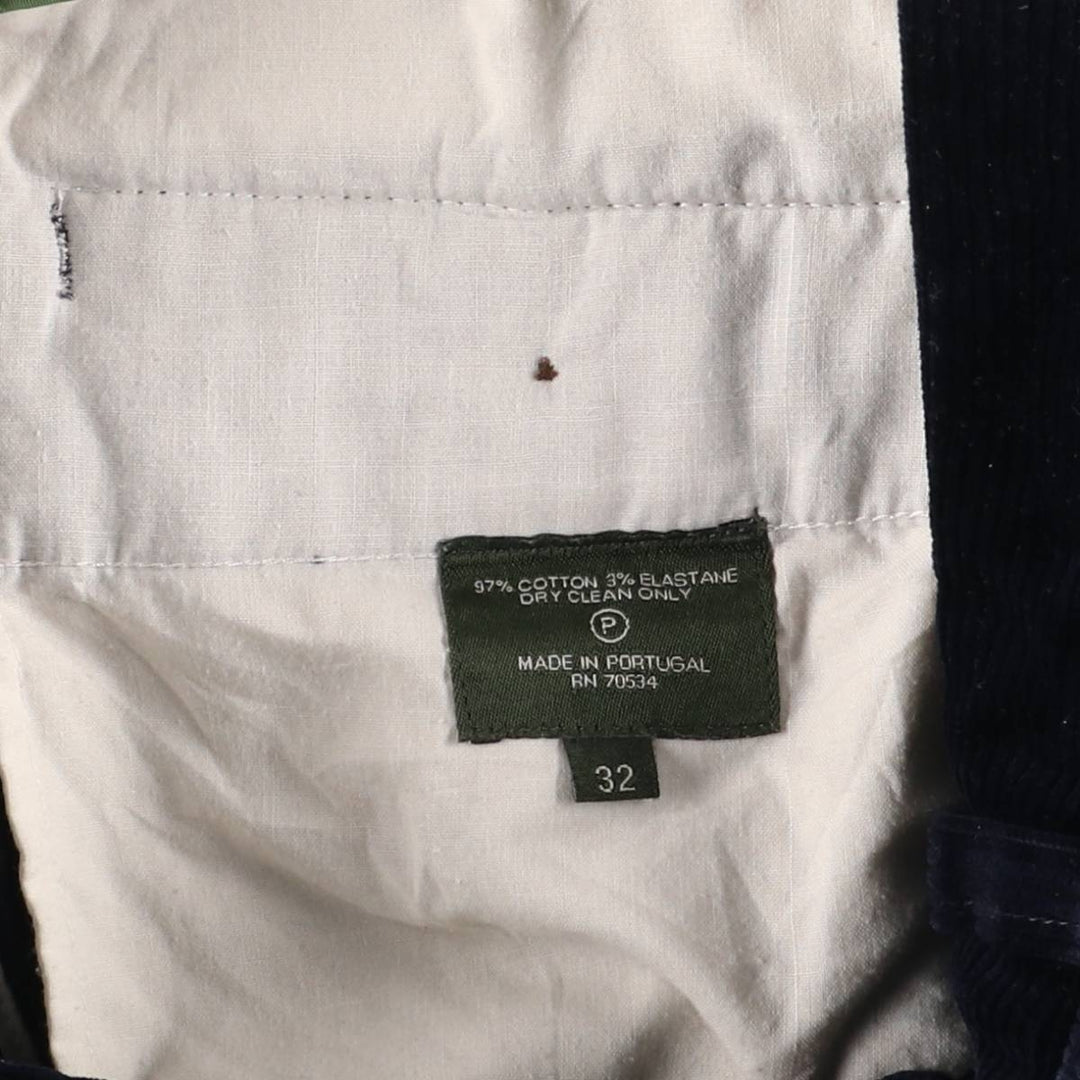 2000'S Orvis Brisbane Moss corduroy pants, men's size W34 cotton navy blue type Vintage Second Hand