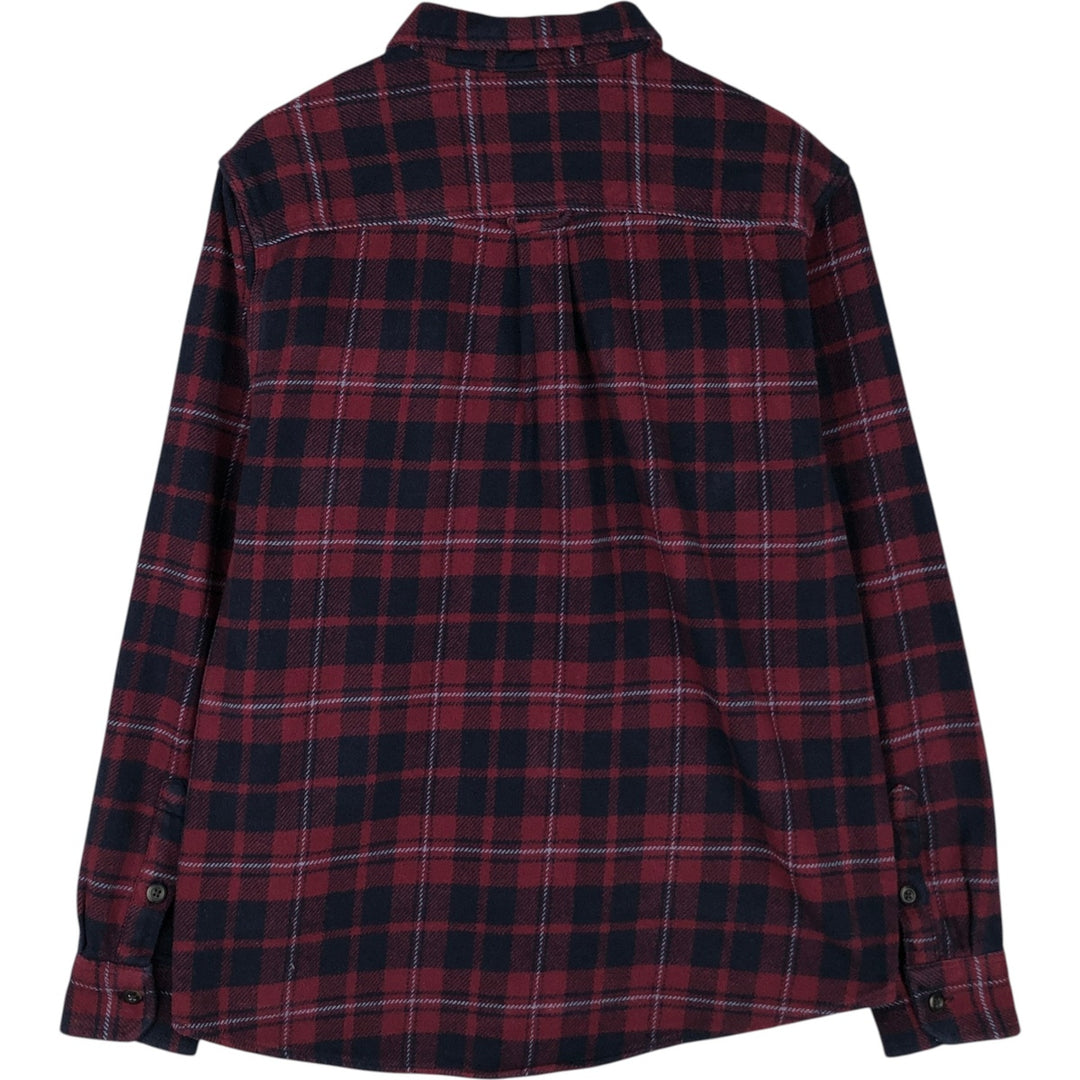 ORVIS Long Sleeve Flannel Check Shirt, Men's Size M cotton red type Vintage Second Hand