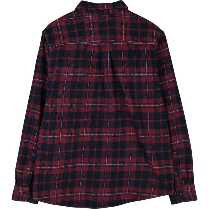 ORVIS Long Sleeve Flannel Check Shirt, Men's Size M cotton red type Vintage Second Hand