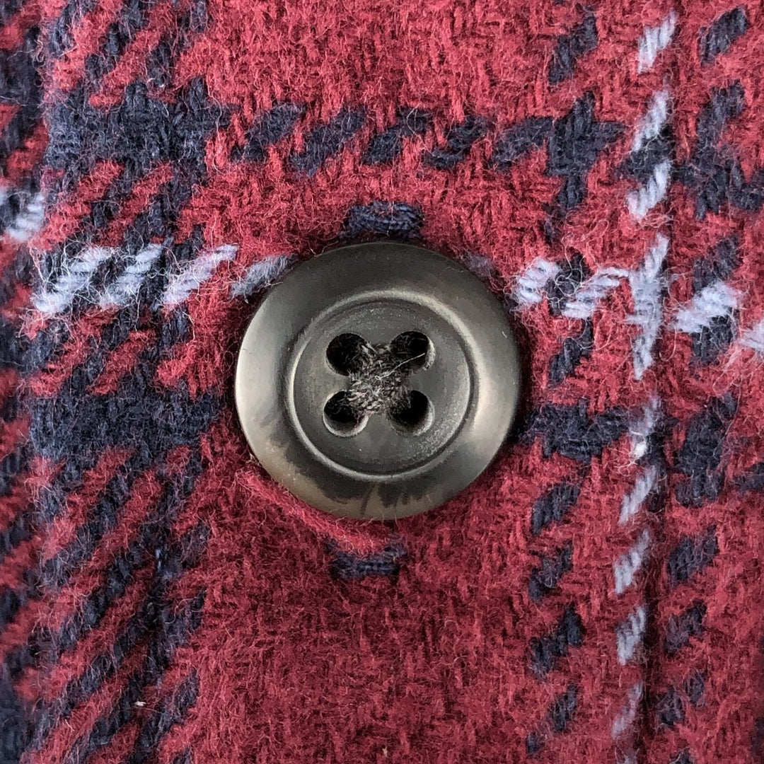 ORVIS Long Sleeve Flannel Check Shirt, Men's Size M cotton red type Vintage Second Hand