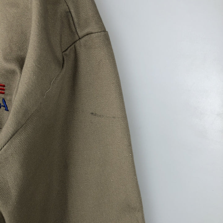 Dickies long-sleeved work shirt, boxy, men's size L cotton Beige type Vintage Second Hand