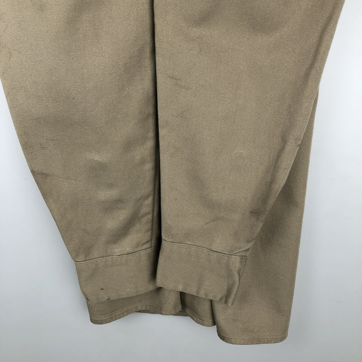 Dickies long-sleeved work shirt, boxy, men's size L cotton Beige type Vintage Second Hand