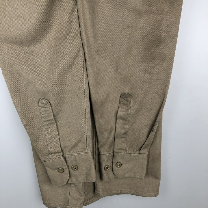 Dickies long-sleeved work shirt, boxy, men's size L cotton Beige type Vintage Second Hand