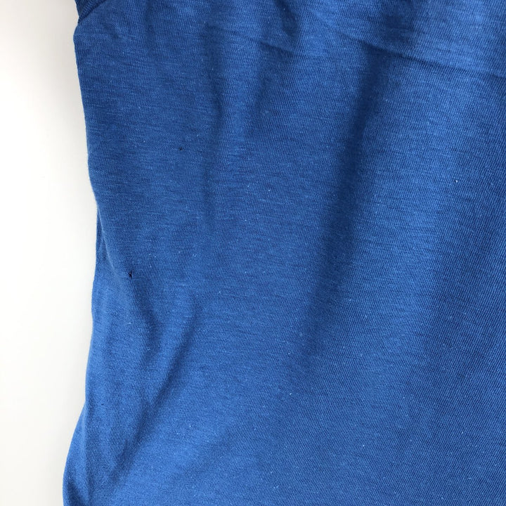 Vintage 1980'S Fruit of the Loom plain pocket T-shirt, made in the USA, size L, men's cotton blue type Vintage Second Hand