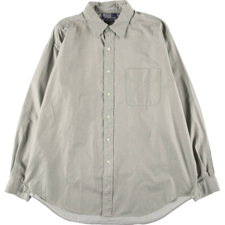 Ralph Lauren POLO by Ralph Lauren LOWELL SPORT long-sleeved cotton shirt, men's size XL cotton Khaki type sage green Vintage Second Hand