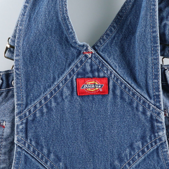 Dickies denim overalls, men's size W30 (approx.) cotton blue type Vintage Second Hand