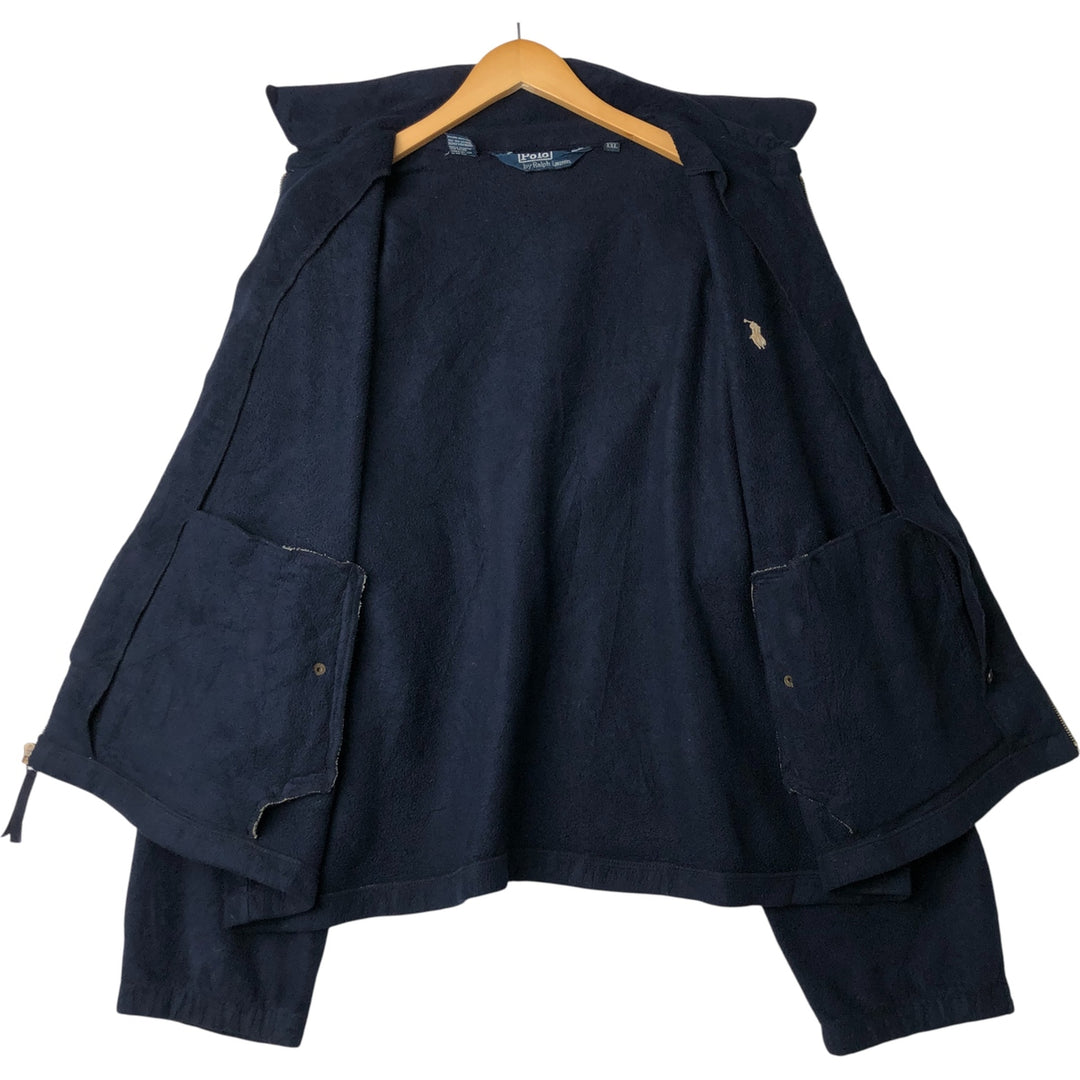 Ralph Lauren POLO by Ralph Lauren Swing-Top Fleece Jacket, Men's XXL polyester navy blue type Vintage Second Hand