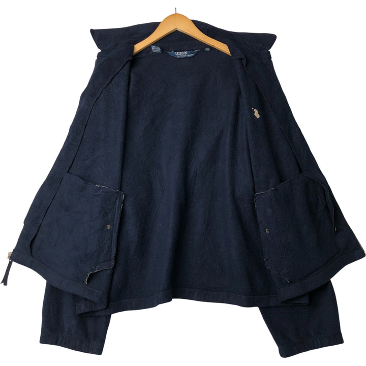 Ralph Lauren POLO by Ralph Lauren Swing-Top Fleece Jacket, Men's XXL polyester navy blue type Vintage Second Hand