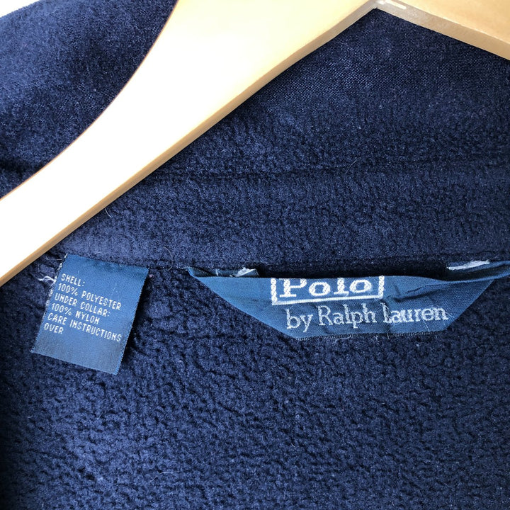 Ralph Lauren POLO by Ralph Lauren Swing-Top Fleece Jacket, Men's XXL polyester navy blue type Vintage Second Hand