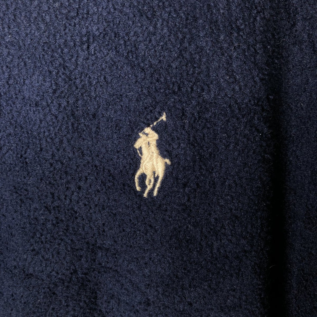 Ralph Lauren POLO by Ralph Lauren Swing-Top Fleece Jacket, Men's XXL polyester navy blue type Vintage Second Hand