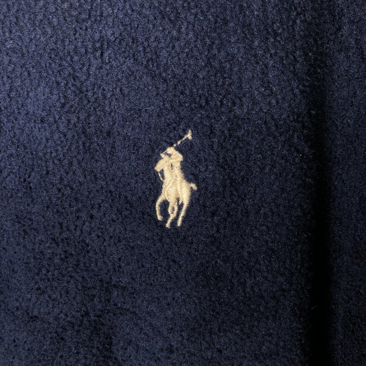 Ralph Lauren POLO by Ralph Lauren Swing-Top Fleece Jacket, Men's XXL polyester navy blue type Vintage Second Hand