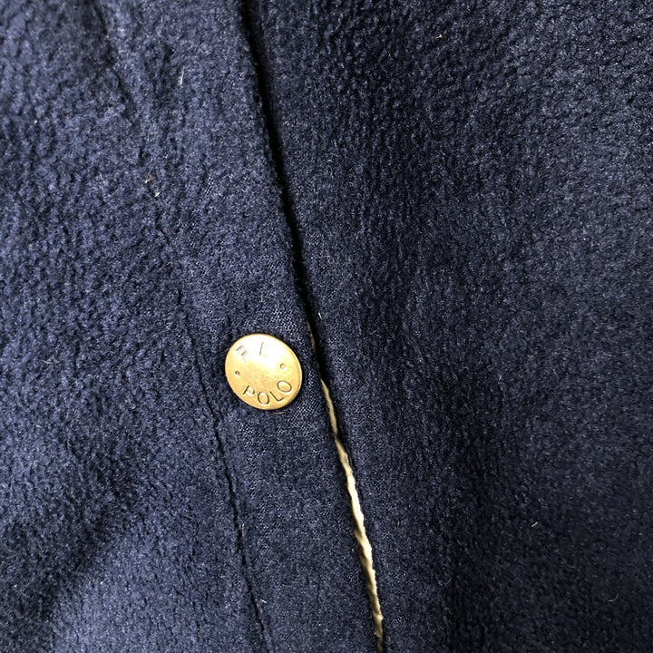 Ralph Lauren POLO by Ralph Lauren Swing-Top Fleece Jacket, Men's XXL polyester navy blue type Vintage Second Hand