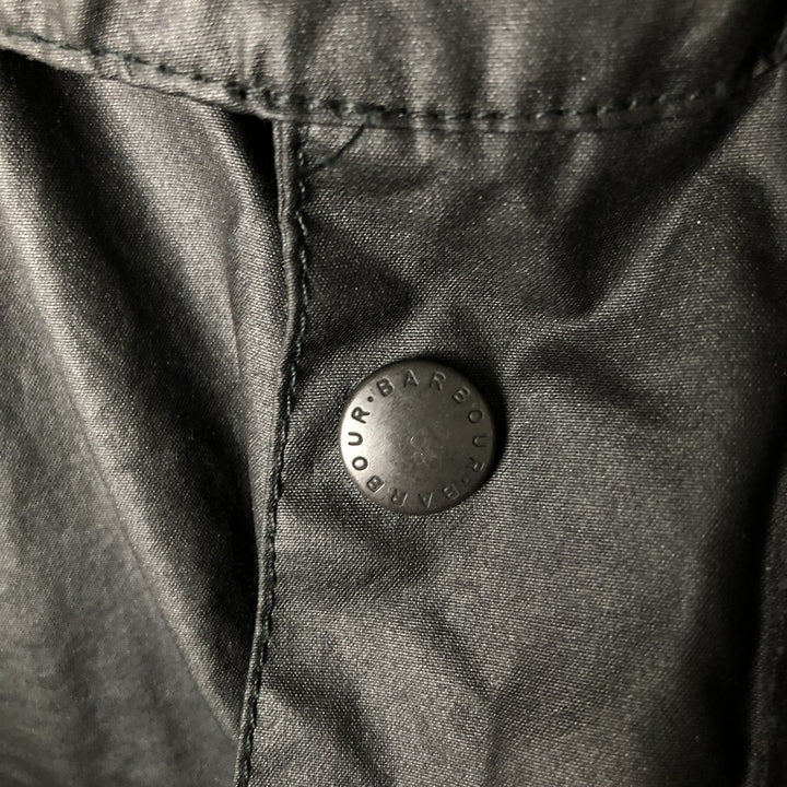 2000'S Barbour INTERNATIONAL waxed cotton oiled jacket, men's size L Waxed cotton black type Vintage Second Hand