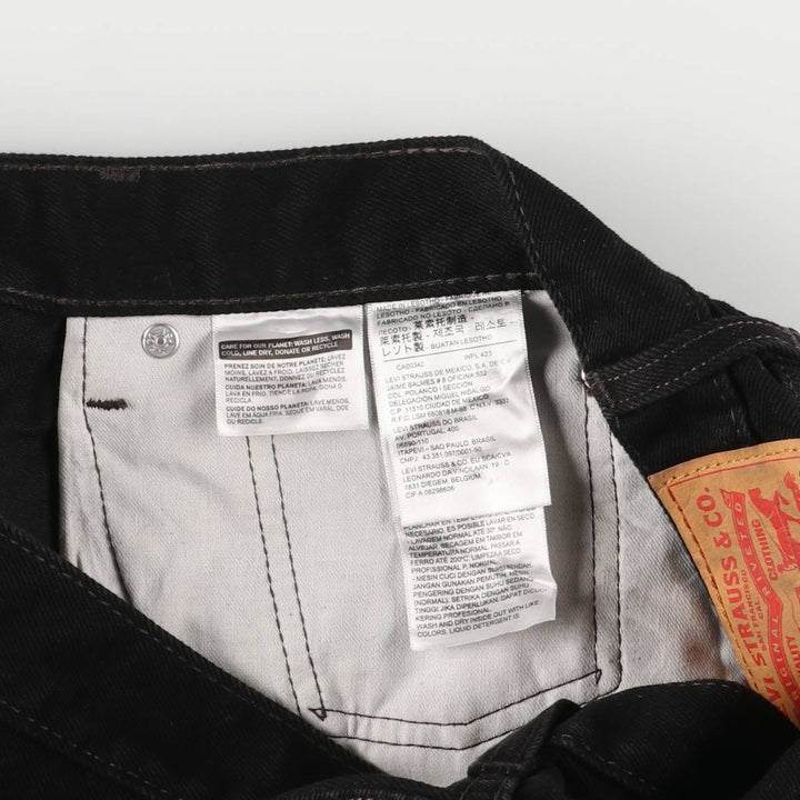 Levi's 550 Black Denim Tapered Denim Pants Men's W34 cotton black type Vintage Second Hand