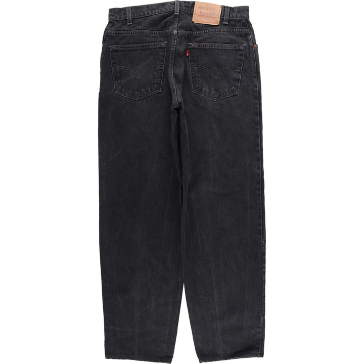 90'S Levi's 560 Loose Fit Tapered Leg Black Denim Pants, Men's Size 34 (Vintage) cotton black type Vintage Second Hand