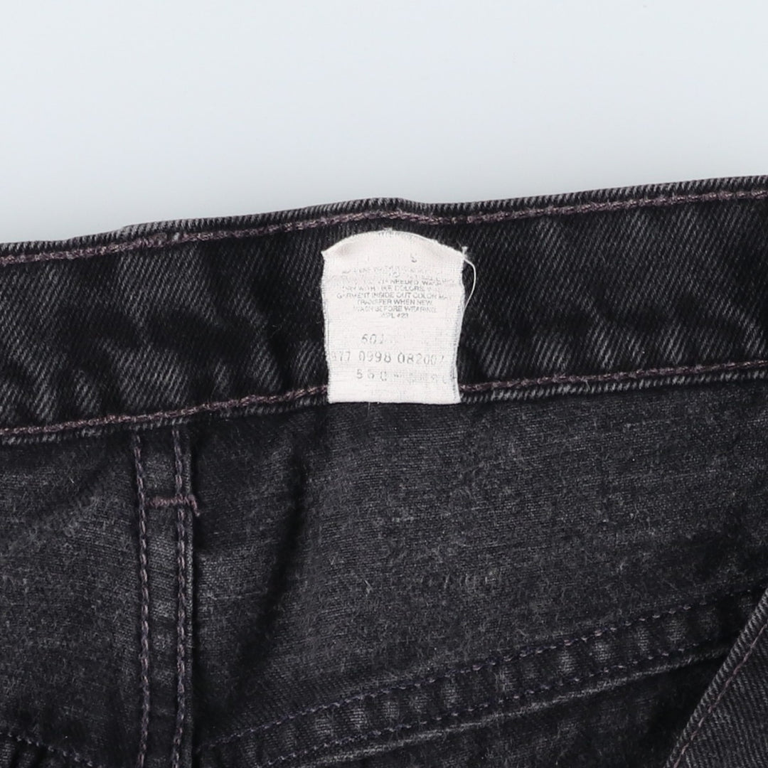 90'S Levi's 560 Loose Fit Tapered Leg Black Denim Pants, Men's Size 34 (Vintage) cotton black type Vintage Second Hand