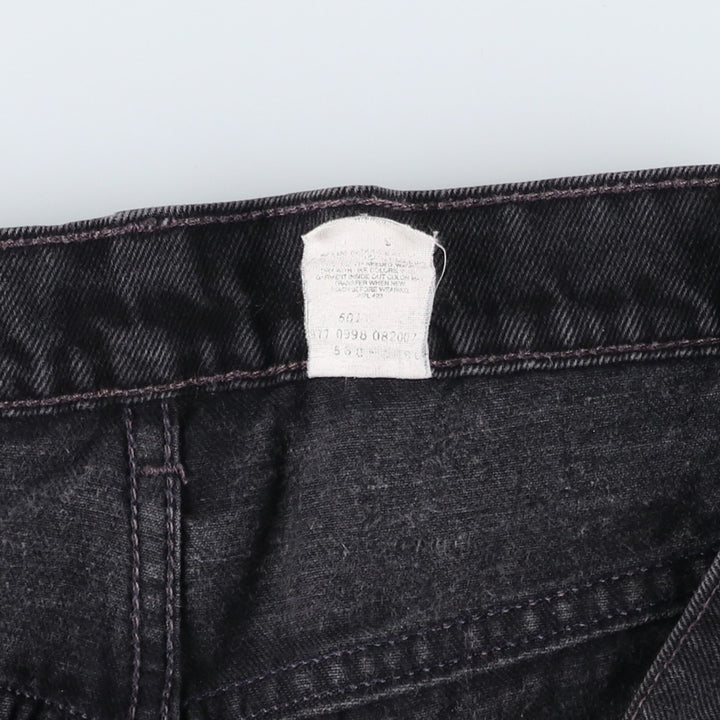 90'S Levi's 560 Loose Fit Tapered Leg Black Denim Pants, Men's Size 34 (Vintage) cotton black type Vintage Second Hand