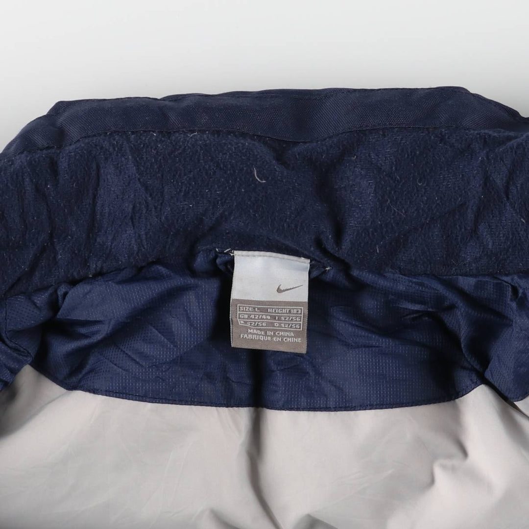 2000'S Nike Down Jacket, Men's Size L polyester navy blue type Vintage Second Hand