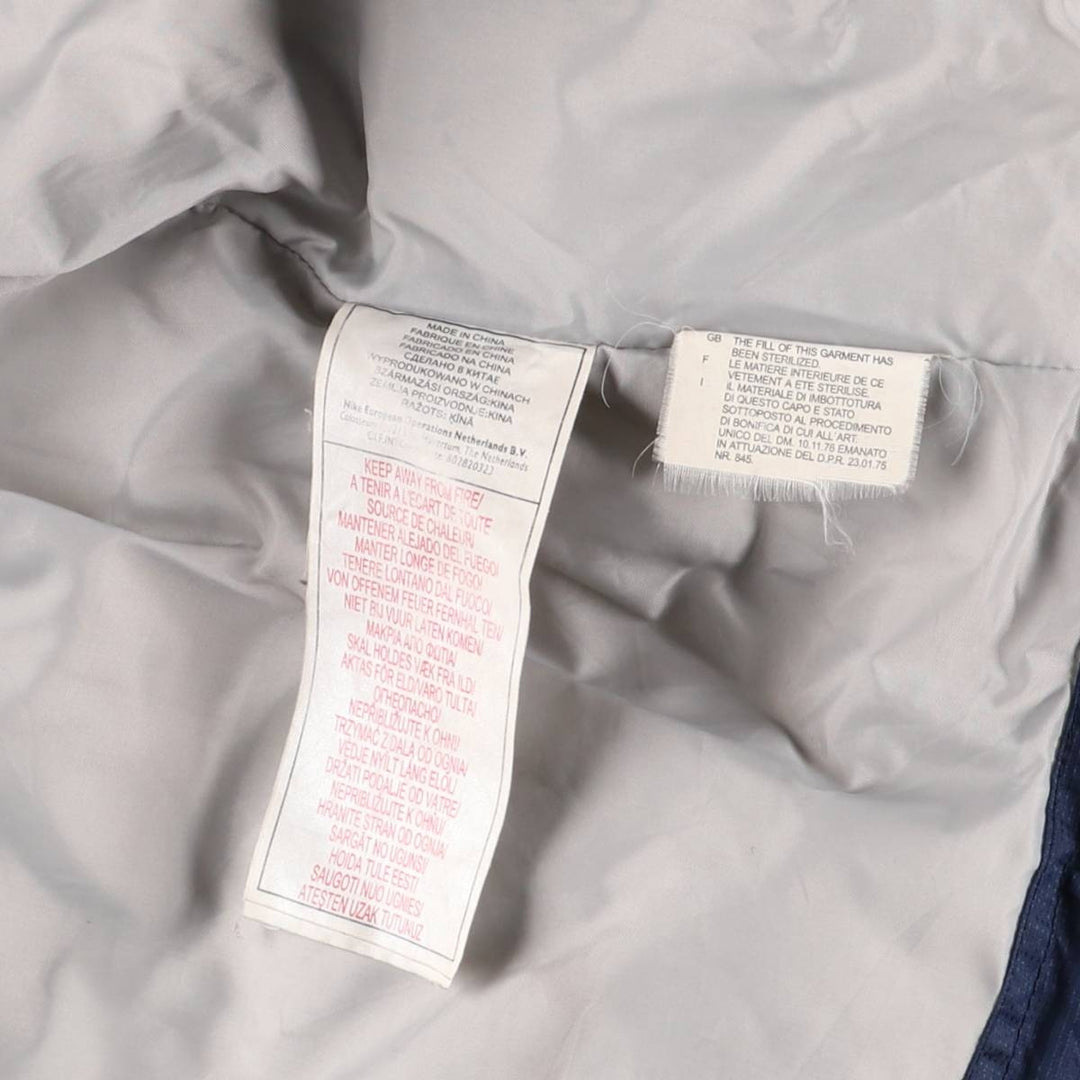 2000'S Nike Down Jacket, Men's Size L polyester navy blue type Vintage Second Hand