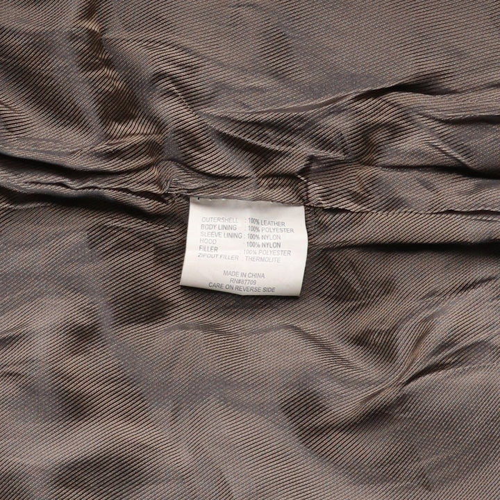 WALDEN Padded Leather Blouson, Men's Size L genuine leather brown type Vintage Second Hand