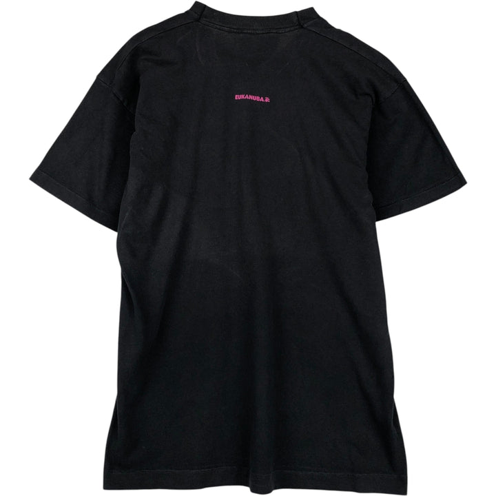 EUKANUBA Dog Print Advertising T-Shirt, Men's Size M (Equivalent), Vintage unclear black type Vintage Second Hand