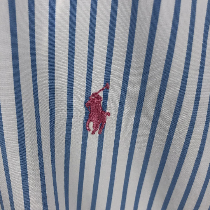 Ralph Lauren CLASSIC FIT Long-Sleeve Button-Down Striped Shirt, Size XL (Men's XL equivalent) cotton white type Vintage Second Hand