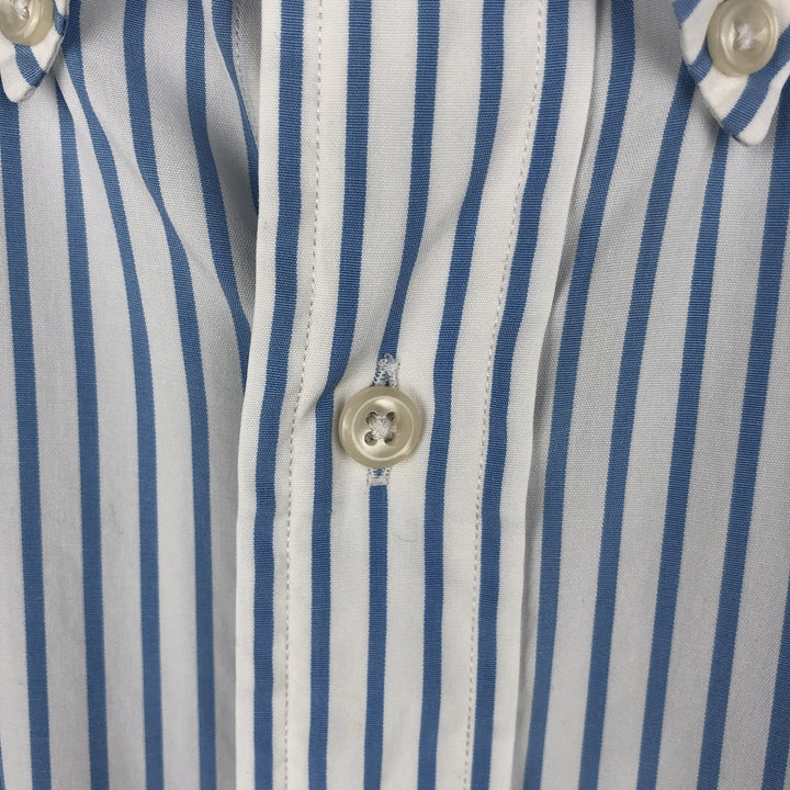 Ralph Lauren CLASSIC FIT Long-Sleeve Button-Down Striped Shirt, Size XL (Men's XL equivalent) cotton white type Vintage Second Hand
