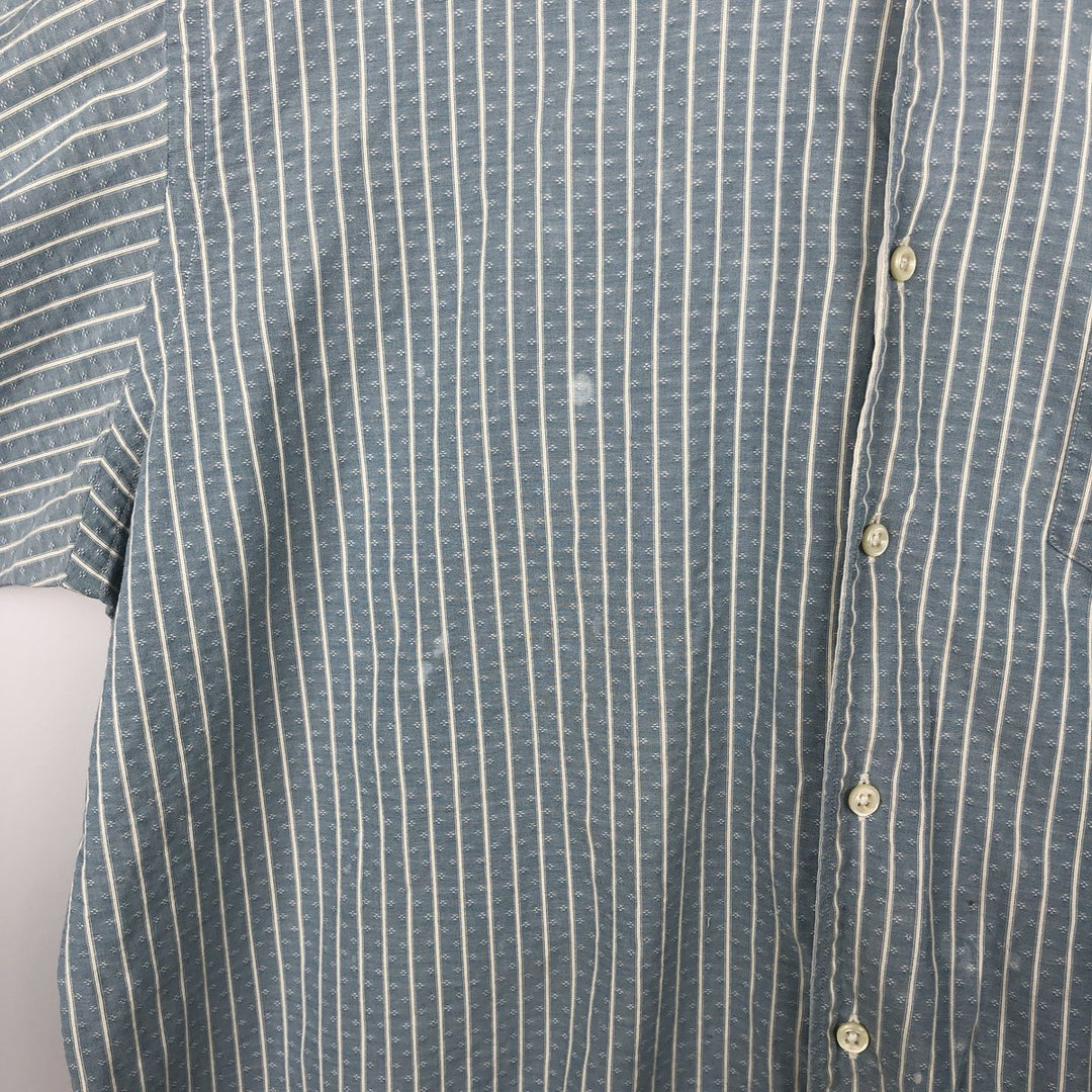 Ralph Lauren POLO by Ralph Lauren MERRIN Long-Sleeve Cotton Stripe Shirt, Men's Size XL (approx.) cotton Blue type light blue Vintage Second Hand