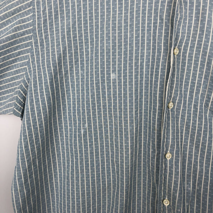 Ralph Lauren POLO by Ralph Lauren MERRIN Long-Sleeve Cotton Stripe Shirt, Men's Size XL (approx.) cotton Blue type light blue Vintage Second Hand