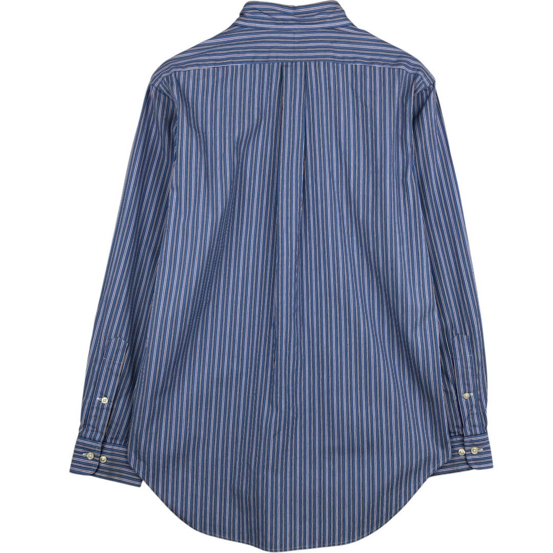 Ralph Lauren Classic Fit Multi Stripe Long Sleeve Button Down Striped Shirt Men's Size L cotton blue type Vintage Second Hand