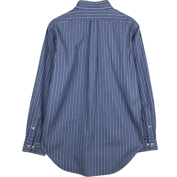 Ralph Lauren Classic Fit Multi Stripe Long Sleeve Button Down Striped Shirt Men's Size L cotton blue type Vintage Second Hand