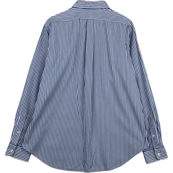 Ralph Lauren Classic Fit Long Sleeve Button Down Striped Shirt Men's Size L cotton blue type Vintage Second Hand