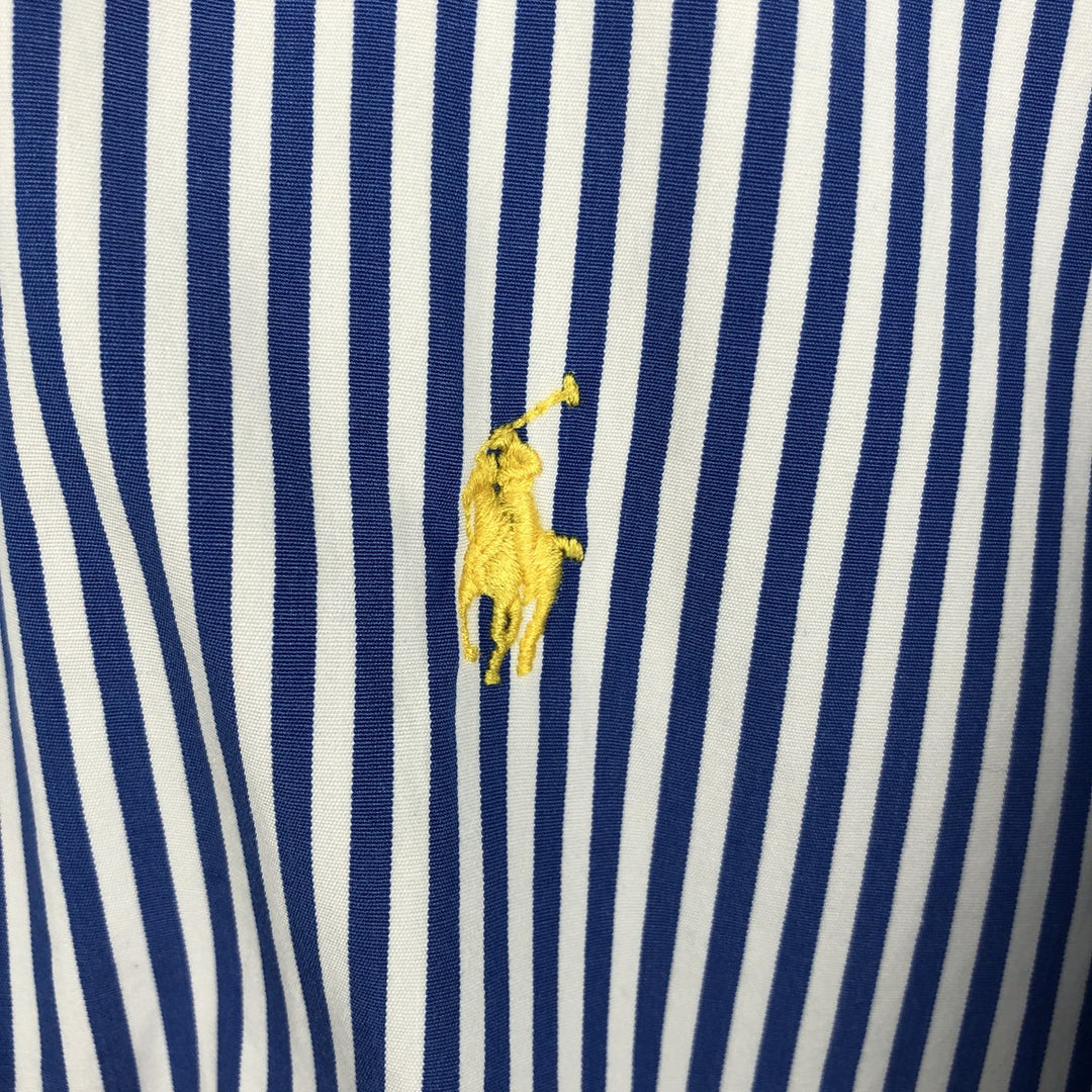 Ralph Lauren Classic Fit Long Sleeve Button Down Striped Shirt Men's Size L cotton blue type Vintage Second Hand