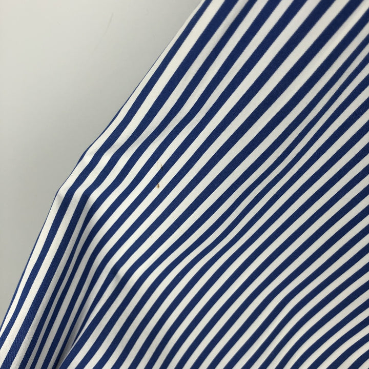 Ralph Lauren Classic Fit Long Sleeve Button Down Striped Shirt Men's Size L cotton blue type Vintage Second Hand