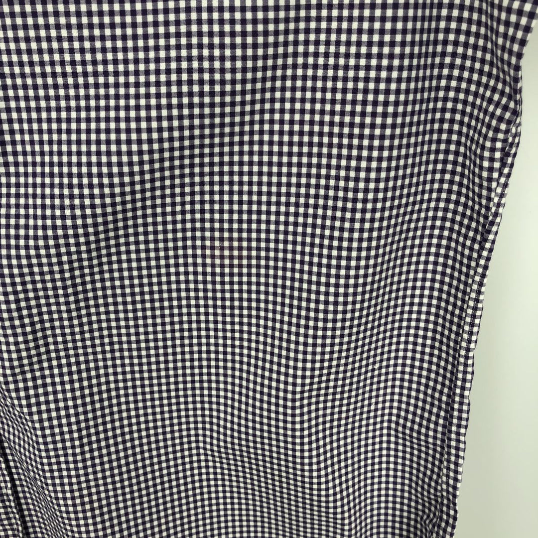 Ralph Lauren POLO by Ralph Lauren Gingham Check Long-Sleeve Check Shirt, Men's Size XL (approx.) cotton purple type Vintage Second Hand