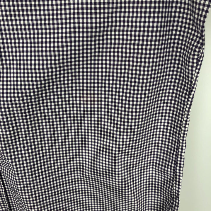 Ralph Lauren POLO by Ralph Lauren Gingham Check Long-Sleeve Check Shirt, Men's Size XL (approx.) cotton purple type Vintage Second Hand