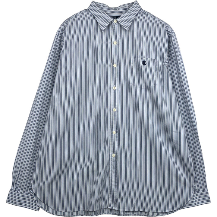 Ralph Lauren POLO by Ralph Lauren Multi-stripe Long Sleeve Cotton Striped Shirt Men's XL cotton white type Vintage Second Hand