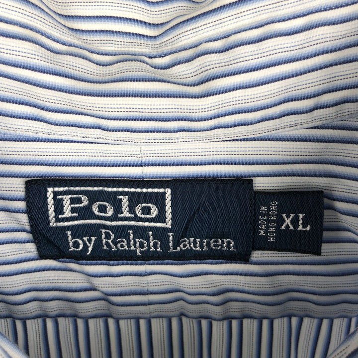Ralph Lauren POLO by Ralph Lauren Multi-stripe Long Sleeve Cotton Striped Shirt Men's XL cotton white type Vintage Second Hand