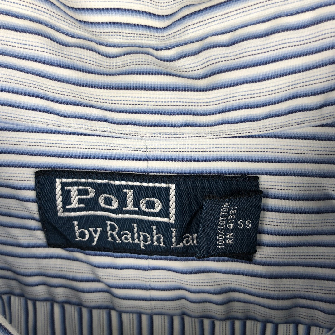 Ralph Lauren POLO by Ralph Lauren Multi-stripe Long Sleeve Cotton Striped Shirt Men's XL cotton white type Vintage Second Hand