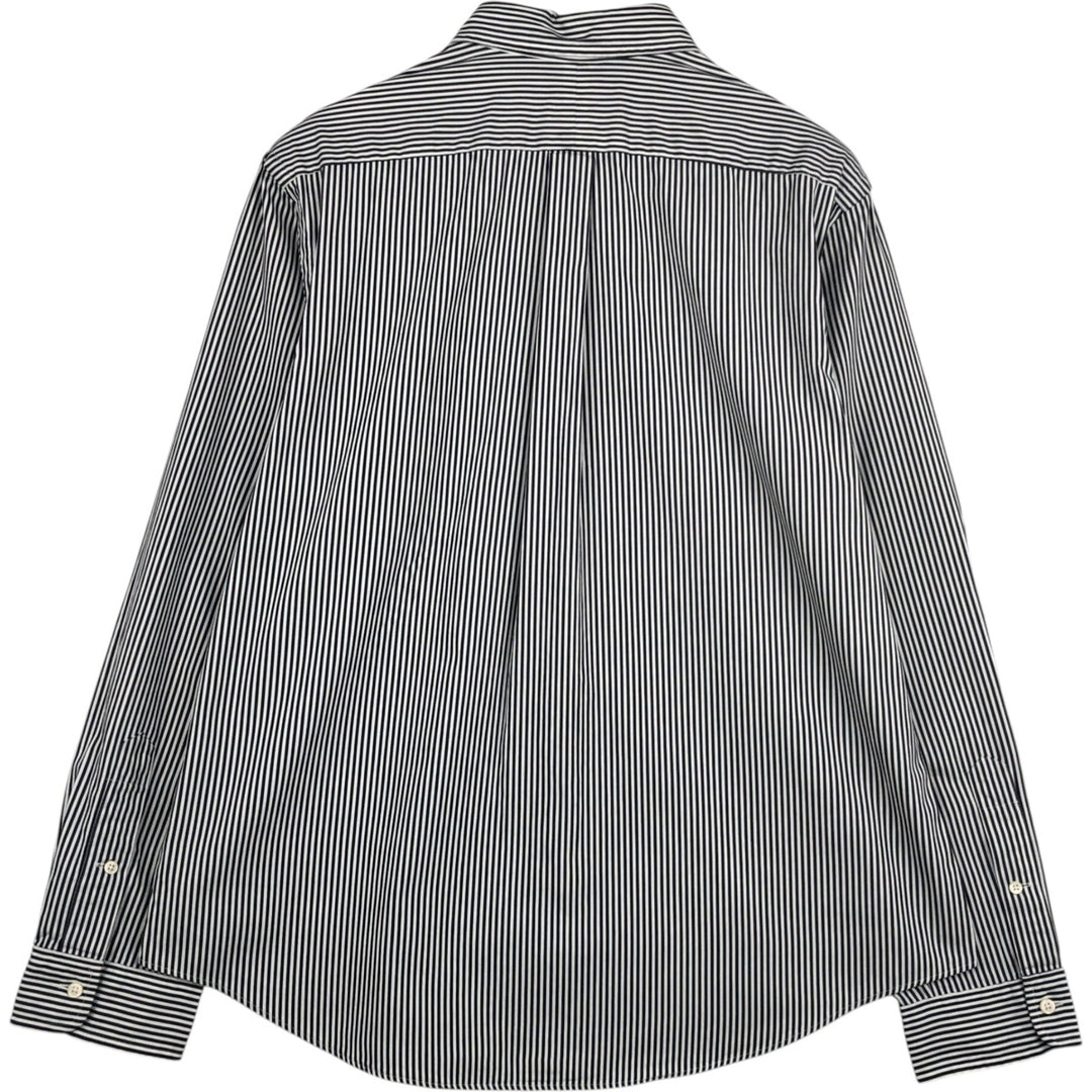 Ralph Lauren CUSTOM FIT Long-Sleeve Button-Down Striped Shirt, Men's Size XL (approx.) cotton white type Vintage Second Hand
