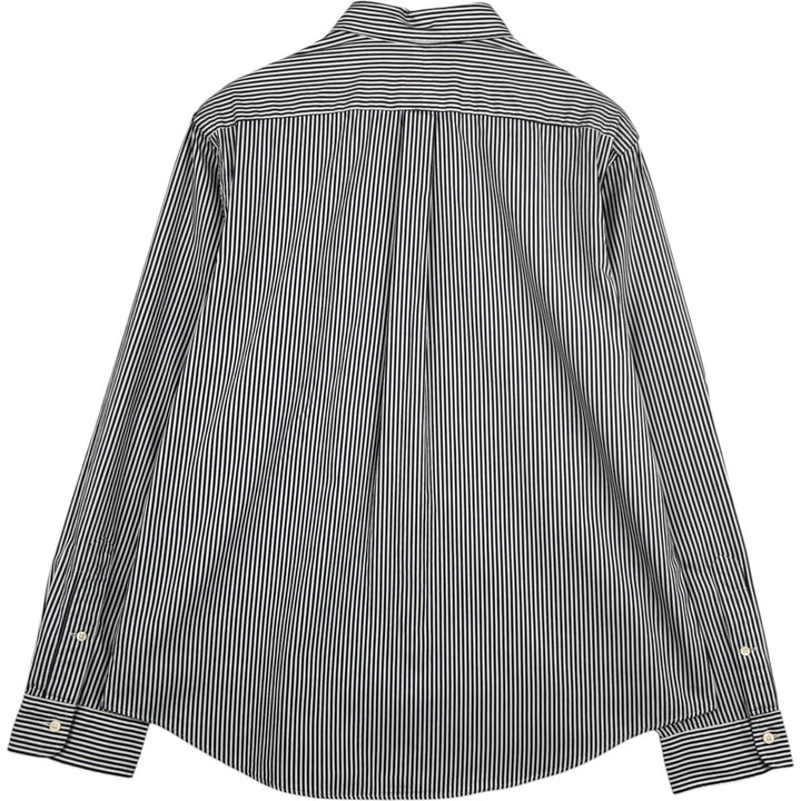 Ralph Lauren CUSTOM FIT Long-Sleeve Button-Down Striped Shirt, Men's Size XL (approx.) cotton white type Vintage Second Hand