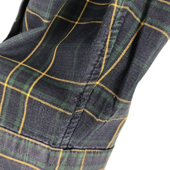 Ralph Lauren Classic Fit Long Sleeve Button Down Check Shirt Men's XL cotton dark green Vintage Second Hand