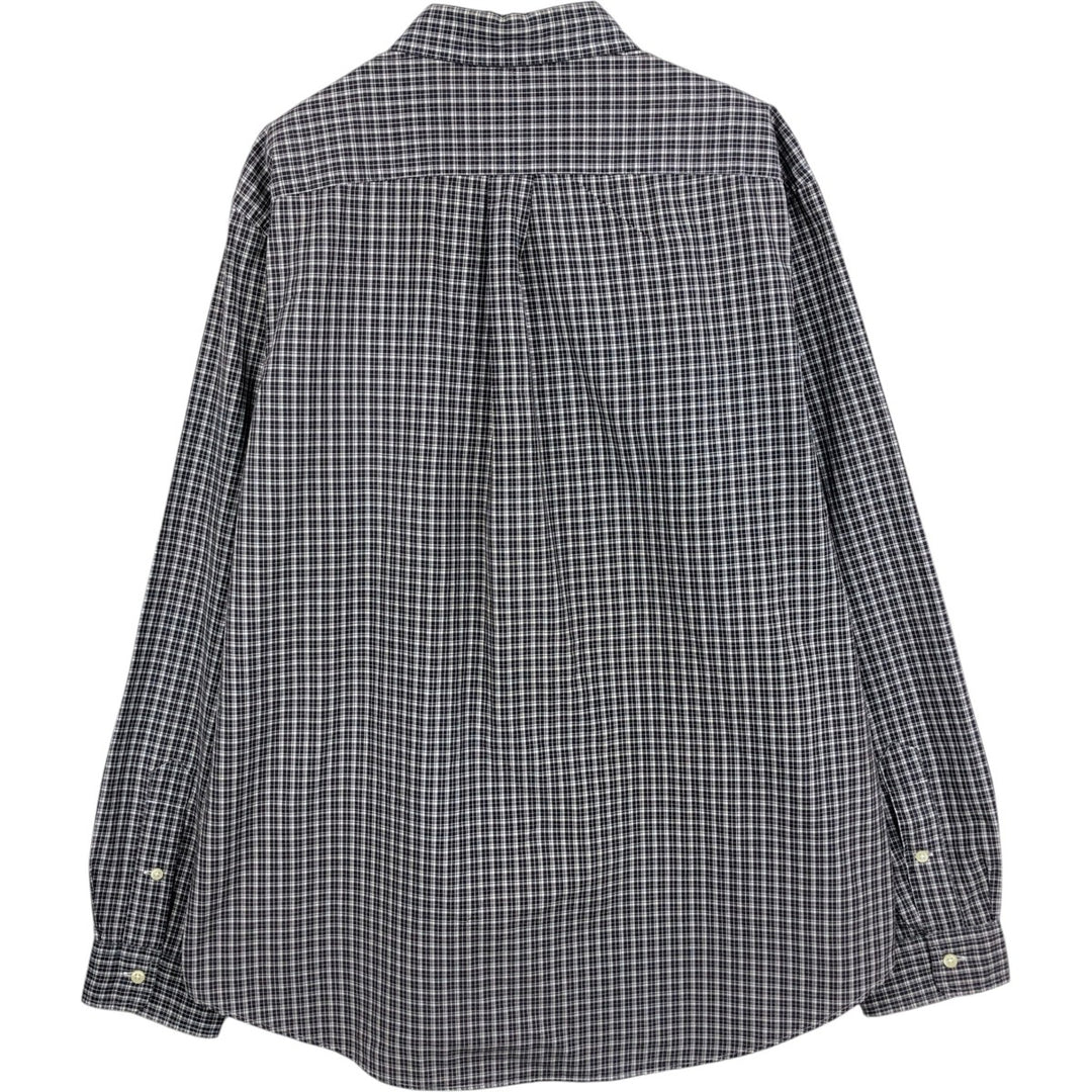 Ralph Lauren RALPH LAUREN Long Sleeve Button Down Check Shirt Men's XL cotton Charcoal Vintage Second Hand