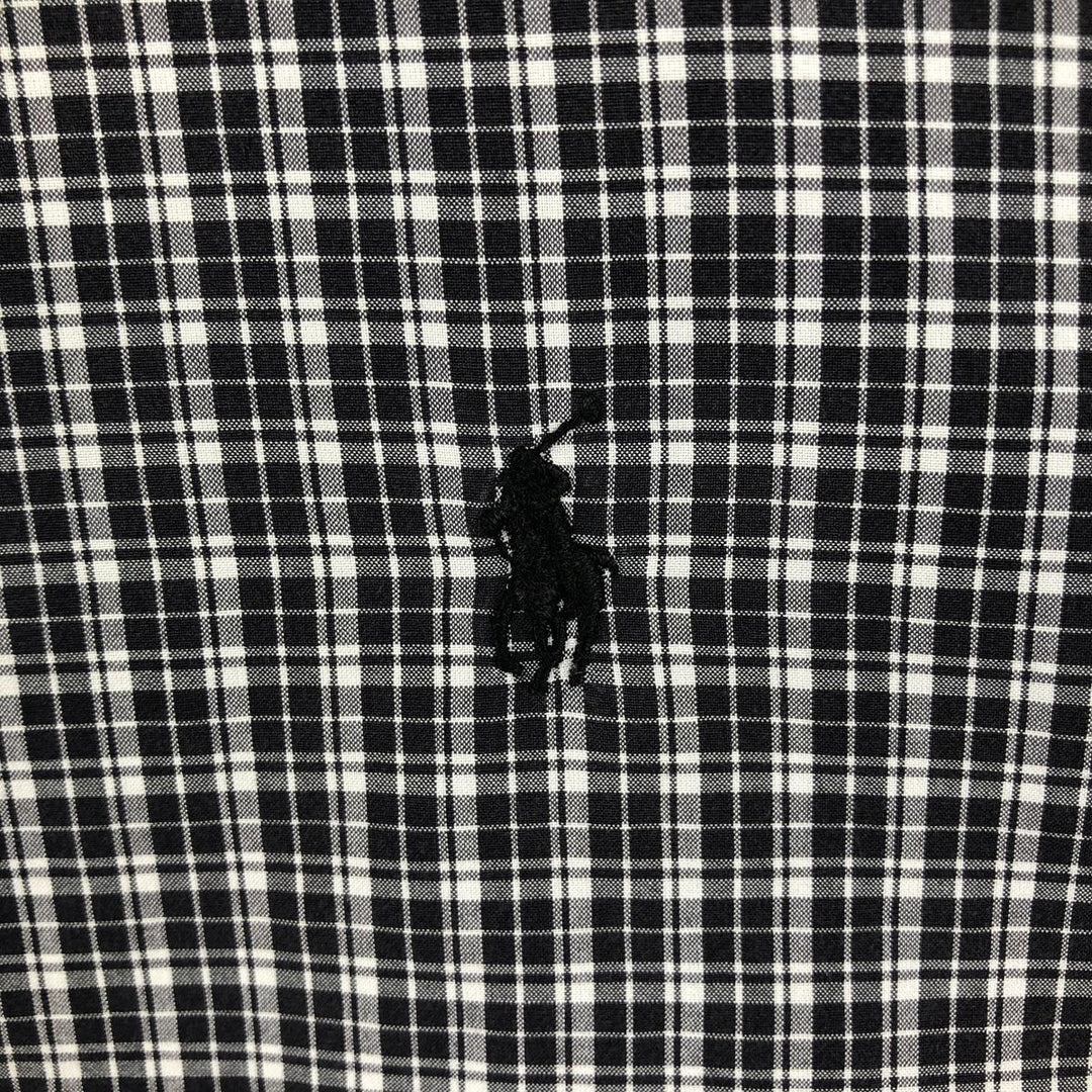 Ralph Lauren RALPH LAUREN Long Sleeve Button Down Check Shirt Men's XL cotton Charcoal Vintage Second Hand
