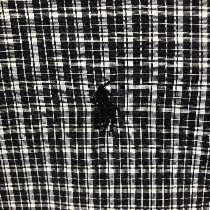 Ralph Lauren RALPH LAUREN Long Sleeve Button Down Check Shirt Men's XL cotton Charcoal Vintage Second Hand