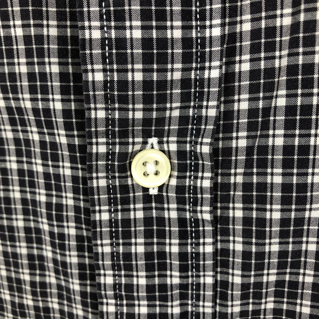 Ralph Lauren RALPH LAUREN Long Sleeve Button Down Check Shirt Men's XL cotton Charcoal Vintage Second Hand
