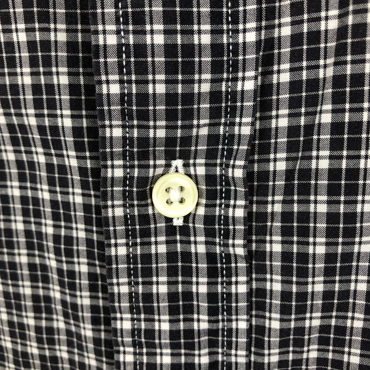 Ralph Lauren RALPH LAUREN Long Sleeve Button Down Check Shirt Men's XL cotton Charcoal Vintage Second Hand